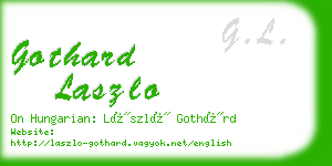 gothard laszlo business card